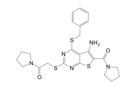 5-Amino-4-(benzyllthio)-2-[(pyrrolidinylcarbonyl)methylthio]-thieno[2,3-d]pyrimidine-6-carboxylic Acid - Pyrrolidide