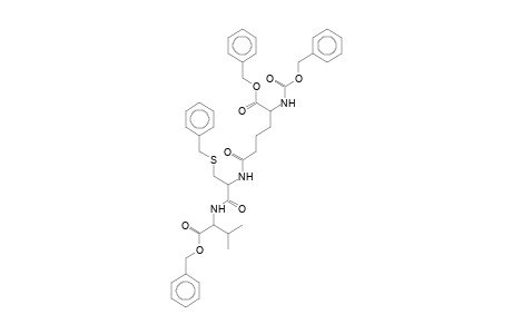 Benzyl 5-[(benzyloxy)carbonyl]-11-[(benzylsulfanyl)methyl]-14-isopropyl-3,9,12-trioxo-1-phenyl-2-oxa-4,10,13-triazapentadecan-15-oate