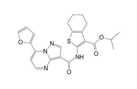 isopropyl 2-({[7-(2-furyl)pyrazolo[1,5-a]pyrimidin-3-yl]carbonyl}amino)-4,5,6,7-tetrahydro-1-benzothiophene-3-carboxylate