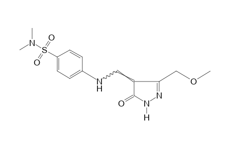 4-{[p-(DIMETHYLSULFAMOYL)ANILINO]METHYLENE}-3-(METHOXYMETHYL)-2-PYRAZOLIN-5-ONE