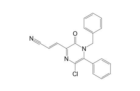 (2E)-3-(4-Benzyl-6-chloro-3-oxo-5-phenyl-3,4-dihydro-2-pyrazinyl)-2-propenenitrile