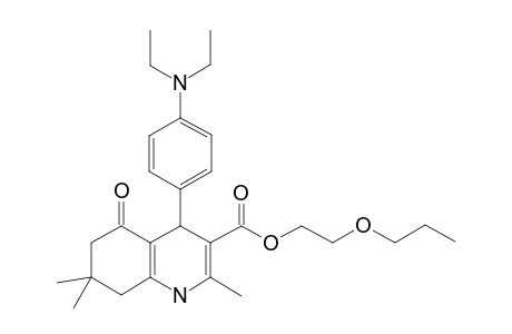 2-Propoxyethyl 4-[4-(diethylamino)phenyl]-2,7,7-trimethyl-5-oxo-1,4,5,6,7,8-hexahydro-3-quinolinecarboxylate