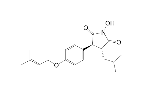 3R*,4S*-1-Hydroxy-3-isobutyl-4-[4-(3-methyl-2-butenyloxy)phenyl]pyrrolidine-2,5-dione