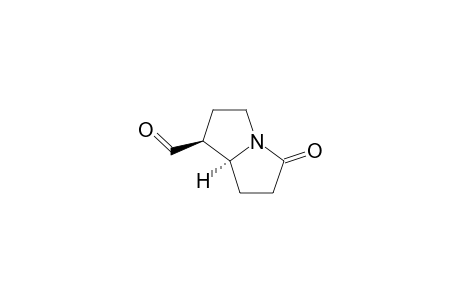 1H-Pyrrolizine-1-carboxaldehyde, hexahydro-5-oxo-, trans-(.+-.)-