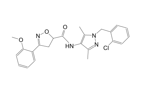 N-[1-(2-chlorobenzyl)-3,5-dimethyl-1H-pyrazol-4-yl]-3-(2-methoxyphenyl)-4,5-dihydro-5-isoxazolecarboxamide