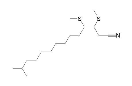 13-methyl-3,4-bis(methylsulfanyl)tetradecanenitrile