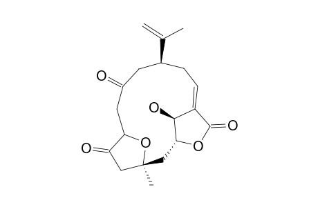 NORCEMBRENOIDE;(1S,5R,8S,10R,11S)-11-HYDROXY-1-ISOPROPENYL-8-METHYL-3,6-DIOXO-5,8-EPOXY-CYCLOTETRADEC-12-ENE-10,12-CARBOLACTONE