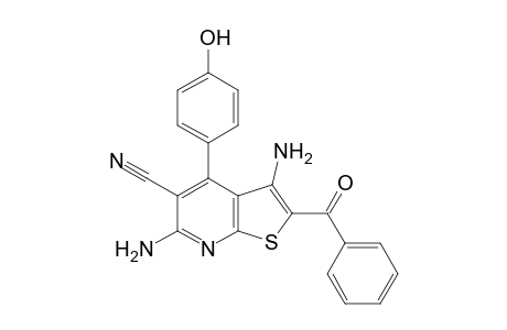 3,6-Diamino-4-(4-hydroxyphenyl)-2-(phenylcarbonyl)thieno[2,3-b]pyridine-5-carbonitrile