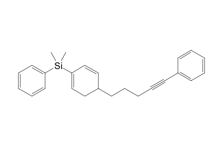 5-(2-(Dimethylphenylsilyl)cyclohexa-1,3-dien-5-yl)-1-phenylpentyne