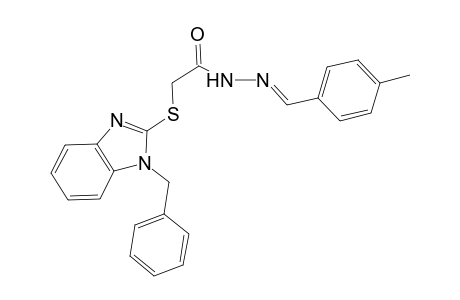 acetic acid, [[1-(phenylmethyl)-1H-benzimidazol-2-yl]thio]-, 2-[(E)-(4-methylphenyl)methylidene]hydrazide