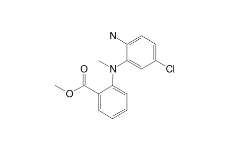 N-(2-amino-5-chlorophenyl)-N-methyanthranilic acid, methyl ester