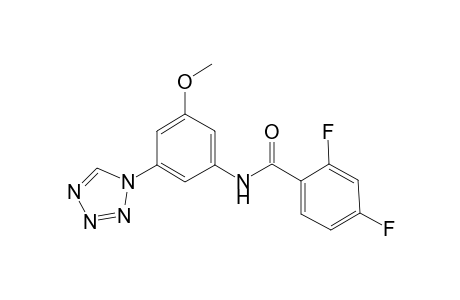 2,4-Difluoro-N-[3-methoxy-5-(1H-tetraazol-1-yl)phenyl]benzamide