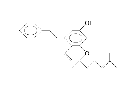 (.+-.)-Bibenzyl/O-cannabichromene hybrid