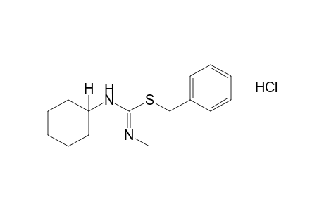 2-benzyl-3-cyclohexyl-1-methyl-2-thiopseudourea, monohydrochloride