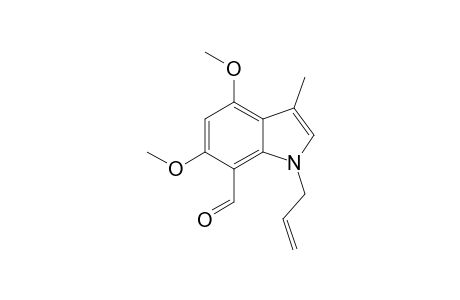 4,6-Dimethoxy-3-methyl-1-(prop-2'-enyl)indole-7-carbaldehyde