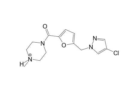 1-{5-[(4-chloro-1H-pyrazol-1-yl)methyl]-2-furoyl}-4-methylpiperazin-4-ium