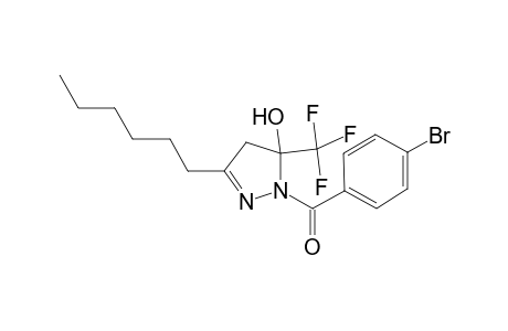 1-(4-bromobenzoyl)-3-hexyl-5-(trifluoromethyl)-4,5-dihydro-1H-pyrazol-5-ol