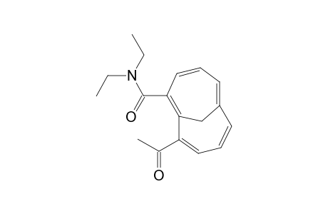 Bicyclo[4.4.1]undeca-1,3,5,7,9-pentaene-2-carboxamide, 10-acetyl-N,N-diethyl-, (.+-.)-
