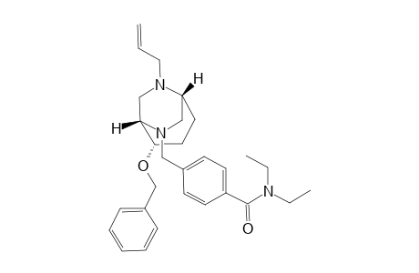 (-)-4-{[(1R,4S,5S)-8-Allyl-4-benzyloxy-6,8-diazabicyclo[3.2.2]non-6-yl]methyl}-N,N-diethylbenzamide