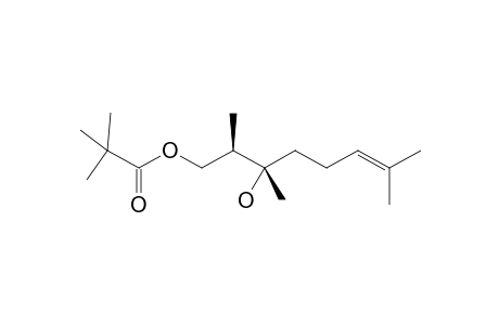 (2R*,3S*)-2,3,7-Trimethyl-6-octene-1,3-diol 1-trimetyhylacetate