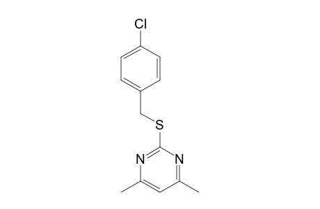 Pyrimidine, 2-(4-chlorophenylmethylthio)-4,6-dimethyl-