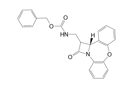 (+-)-trans-2-Benzyloxycarbonyliminomethyl-azeto[1,2d]dibenzo[b,f]oxazepin-1-one