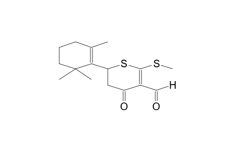 4-keto-2-(methylthio)-6-(2,6,6-trimethyl-1-cyclohexenyl)-5,6-dihydrothiopyran-3-carbaldehyde