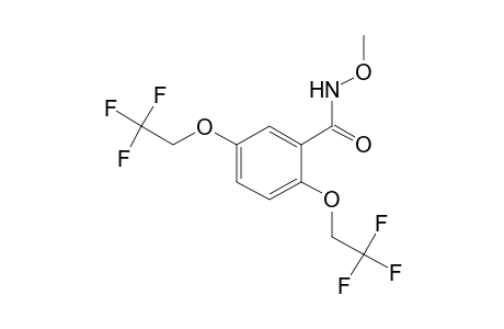 2,5-BIS(2,2,2-TRIFLUOROETHOXY)-N-METHOXYBENZAMIDE