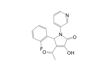 4-acetyl-5-(2-fluorophenyl)-3-hydroxy-1-(3-pyridinyl)-1,5-dihydro-2H-pyrrol-2-one