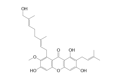 PARVIXANTHONE-A;1,3,6-TRIHYDROXY-8-(8-HYDROXY-3,7-DIMETHYLOCTA-2,6-DIENYL)-7-METHOXY-2-(3-METHYLBUT-2-ENYL)-XANTHEN-9-ONE