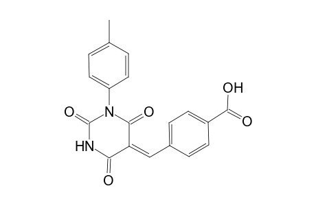 4-[(Z)-(1-(4-methylphenyl)-2,4,6-trioxotetrahydro-5(2H)-pyrimidinylidene)methyl]benzoic acid