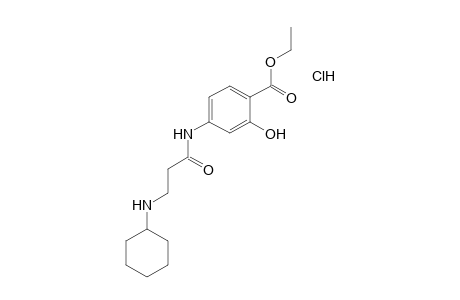 4-[3-(CYCLOHEXYLAMINO)PROPIONAMIDO]SALICYLIC ACID, ETHYL ESTER, HYDROCHLORIDE