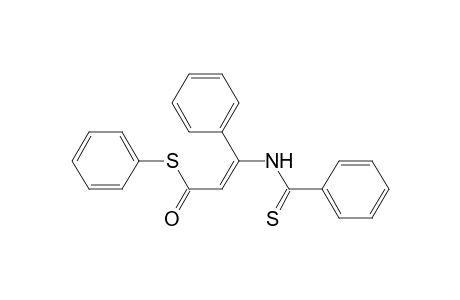 2-Propenethioic acid, 3-phenyl-3-[(phenylthioxomethyl)amino]-, S-phenyl ester