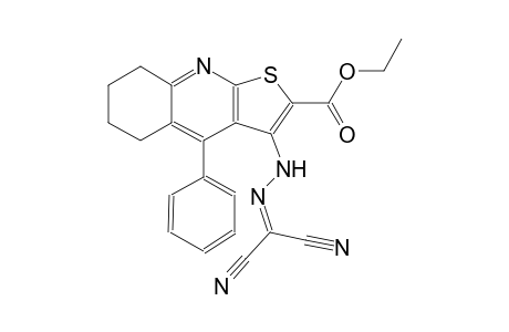 thieno[2,3-b]quinoline-2-carboxylic acid, 3-[2-(dicyanomethylene)hydrazino]-5,6,7,8-tetrahydro-4-phenyl-, ethyl ester