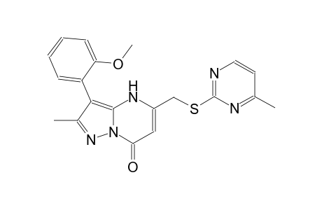 pyrazolo[1,5-a]pyrimidin-7(4H)-one, 3-(2-methoxyphenyl)-2-methyl-5-[[(4-methyl-2-pyrimidinyl)thio]methyl]-