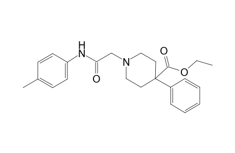 Piperidine-4-carboxylic acid, 4-phenyl-1-(p-tolylcarbamoylmethyl)-, ethyl ester