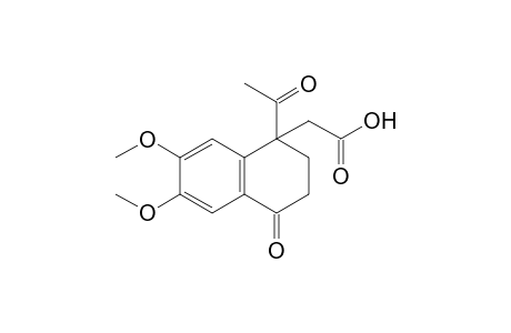 1-acetyl-6,7-dimethoxy-4-oxo-1,2,3,4-tetrahydro-1-naphthaleneacetic acid