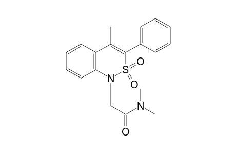 N,N-dimethyl-4-methyl-3-phenyl-1H-2,1-benzothiazine-1-acetamide-2,2-dioxide