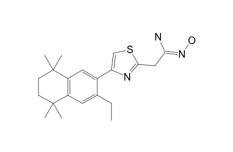 4-(3-ethyl-5,6,7,8-tetrahydro-5,5,8,8-tetramethyl-2-naphthyl)-2-thiazoleacetamidoxime
