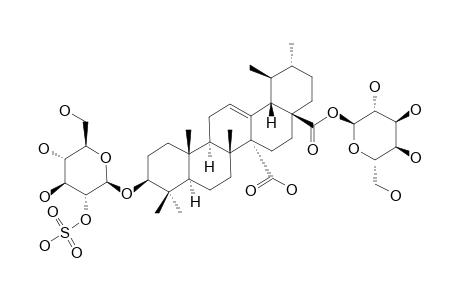 ZYGOPHYLOSIDE-G;3-O-[BETA-D-2-O-SULPHONYLGLUCOPYRANOSYL]-QUINOVIC-ACID-28-O-[BETA-D-GLUCOPYRANOSYL]-ESTER