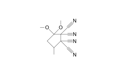 2,2,3,3-Tetracyano-1,1-dimethoxy-4-methyl-cyclopentane