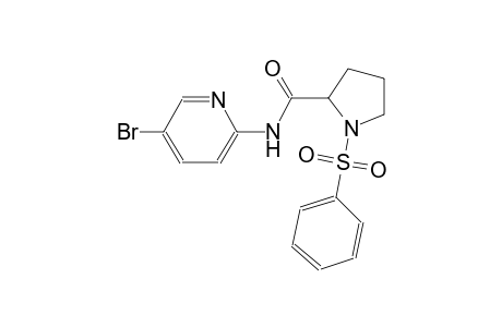 1-Benzenesulfonyl-pyrrolidine-2-carboxylic acid (5-bromo-pyridin-2-yl)-amide