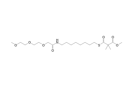 Methyl 2,2-dimethyl-3-oxo-3-[(10'-oxo-12',15',18'-trioxa-9'-azanonadecyl)thio]propanoate