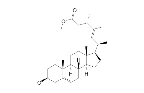 27-Norergosta-5,22-dien-26-oic acid, 3-hydroxy-23-methyl-, methyl ester, (3.beta.,22E,24S)-