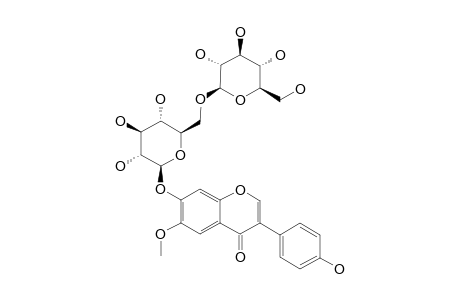 GLYCITEIN-7-O-[6-O-(BETA-D-GLUCOPYRANOSYL)]-BETA-D-GLUCOPYRANOSIDE;7-O-BETA-GENTIOBIOSIDE