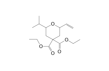 2-Ethenyl-4,4-diethoxycarbonyl-6-isopropyltetrahydropyran
