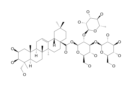 DESACYL-PERENNISOSIDE_I;BAYOGENIN_28-O-ALPHA-L-RHAMNOPYRANOSYL-(1->2)-[BETA-D-GLUCOPYRANOSYL-(1->3)]-BETA-D-GLUCOPYRANOSIDE