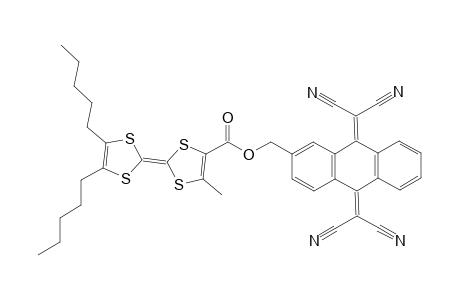 2-(4-Methyl-4',5'-dipentyltetrathiafulvalenyl-5-carbonyloxymethyl)-13,13,14,14-tetracyanoanthraquinodimethane