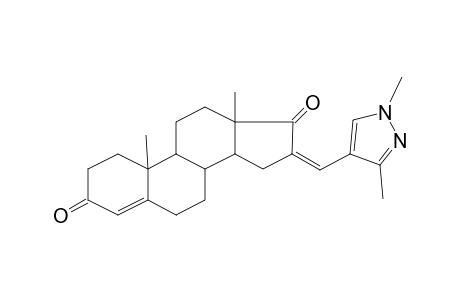 2H-Cyclopenta[a]phenanthrene-3,17-dione, 16-(1,3-dimethyl-1H-pyrazol-4-ylmethylene)-10,13-dimethyl-1,6,7,8,9,10,11,12,13,14,15,16-dodecahydro-