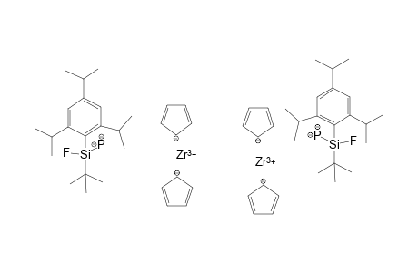 dizirconium(III) bis((tert-butylfluoro(2,4,6-triisopropylphenyl)silyl)phosphide) tetracyclopenta-2,4-dien-1-ide